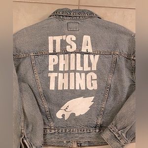 ❌SOLD❌ Philadelphia Eagles Custom Hand-painted Denim Jacket
